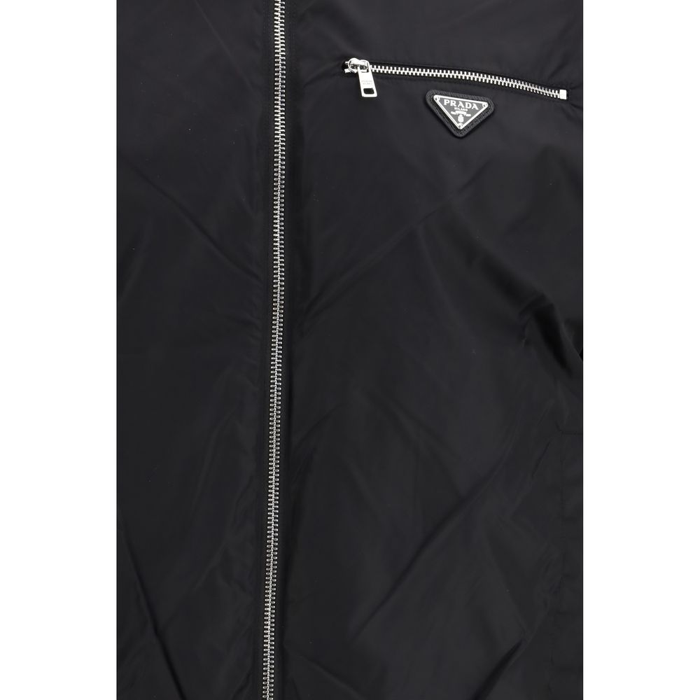 Giacca Prada in lana e nylon nero
