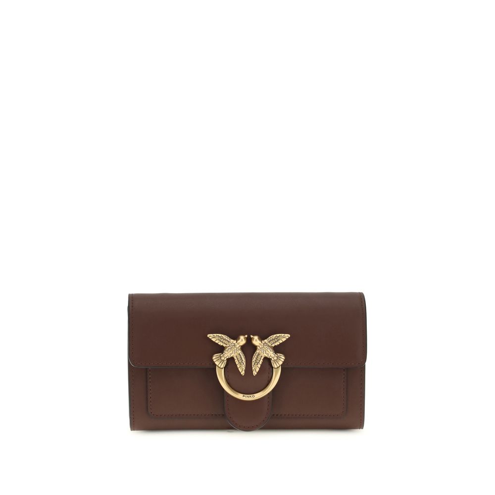 Borsa a tracolla PINKO Bos Taurus in pelle di vitello marrone