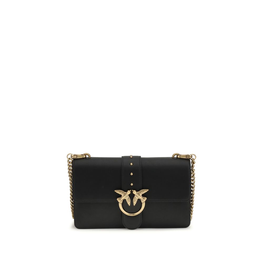 Sac bandoulière PINKO Bos Taurus en cuir de veau noir