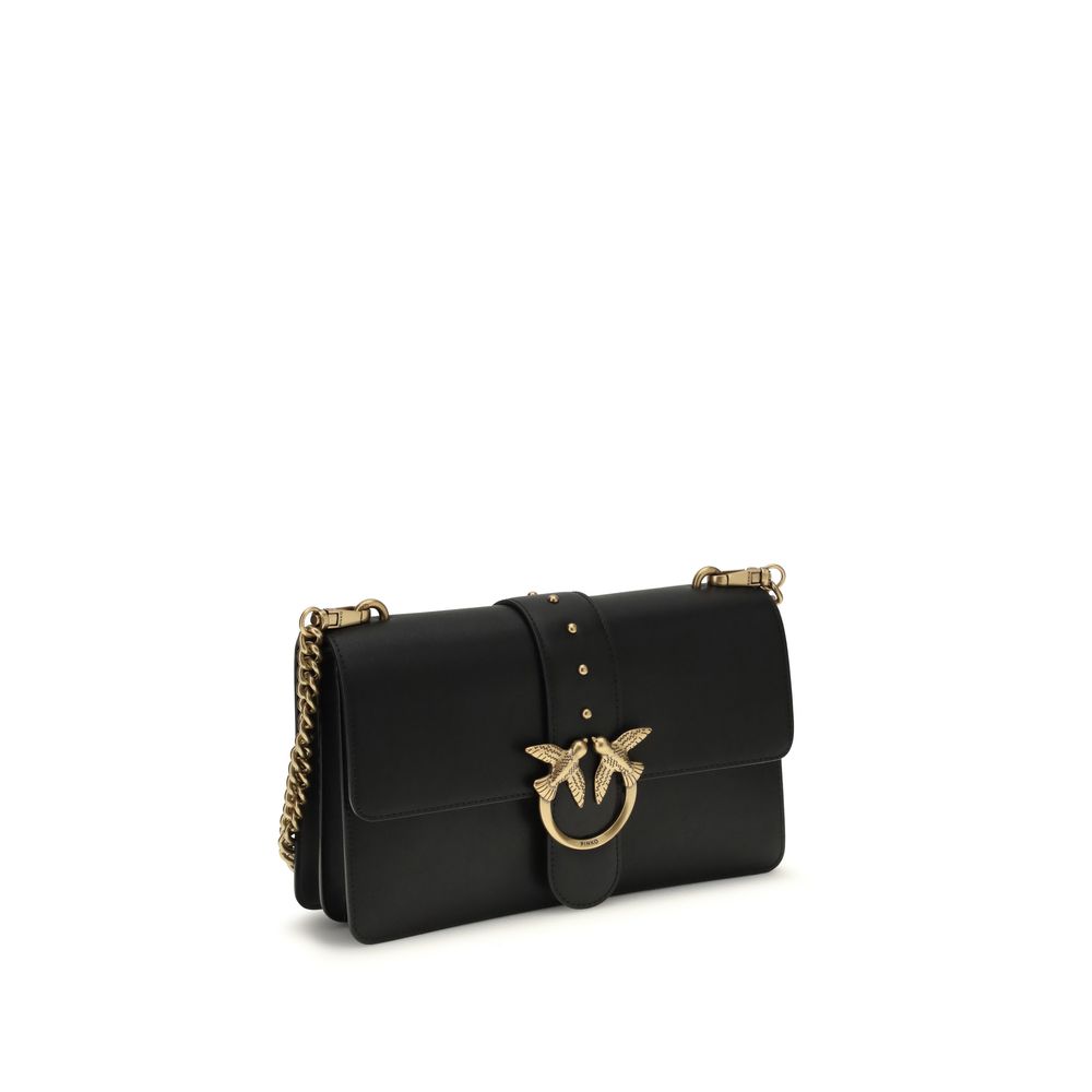 Sac bandoulière PINKO Bos Taurus en cuir de veau noir