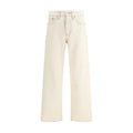 Jeans in cotone beige girasole a vestibilità comoda