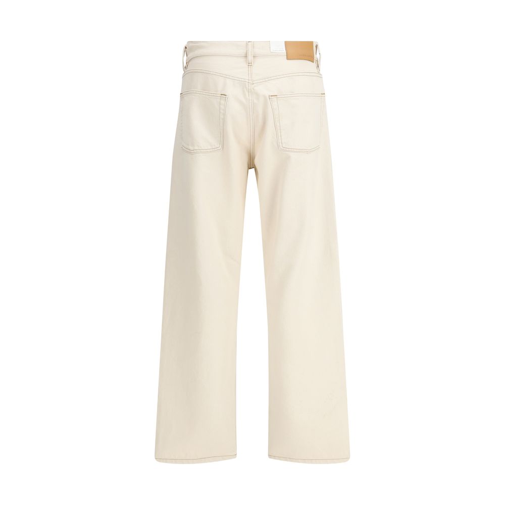 Jeans in cotone beige girasole a vestibilità comoda