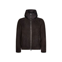 Blouson Herno en cuir d'agneau marron