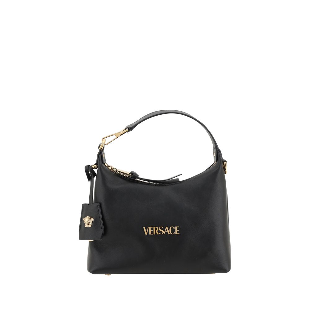 Borsa Versace in pelle di vitello nera Bos Taurus