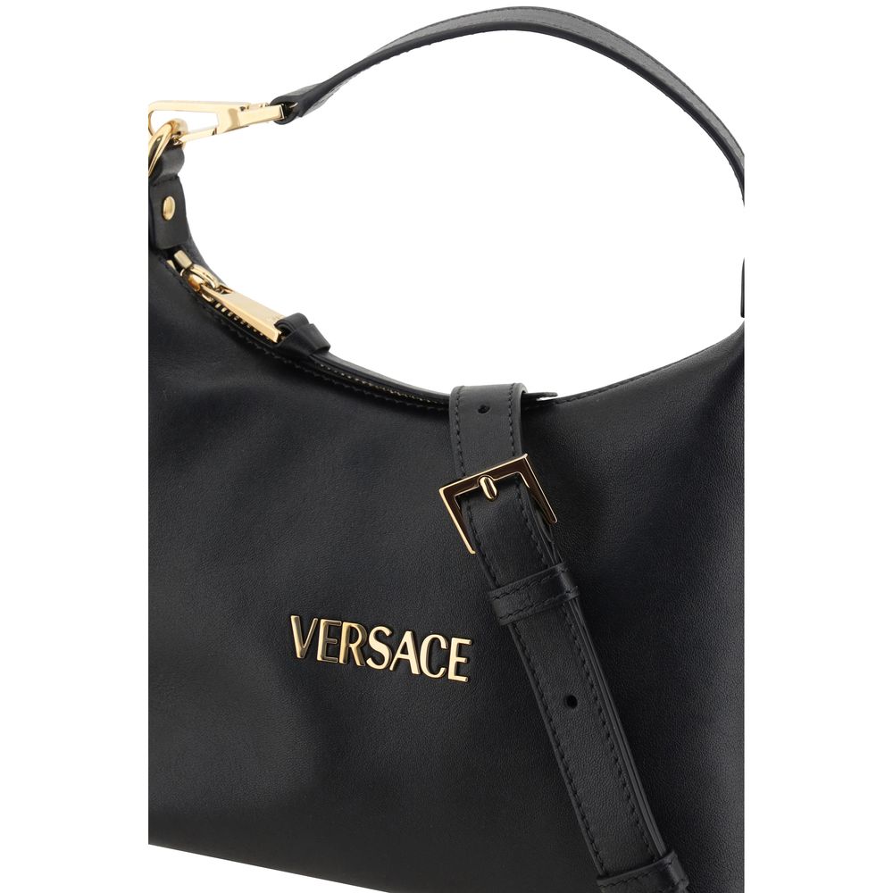 Borsa Versace in pelle di vitello nera Bos Taurus