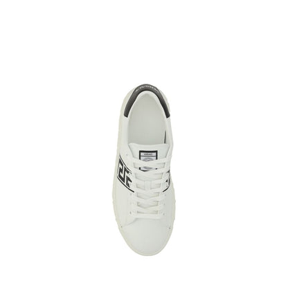 Baskets basses Versace en cuir de veau blanc