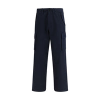 Pantalon cargo Burberry en coton bleu