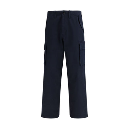 Pantalon cargo Burberry en coton bleu