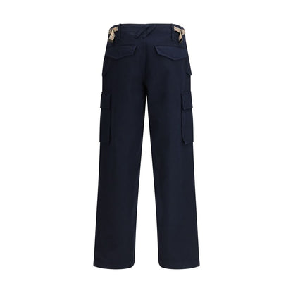 Pantalon cargo Burberry en coton bleu