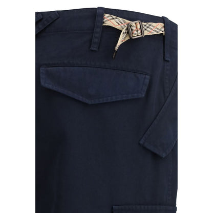 Pantalon cargo Burberry en coton bleu