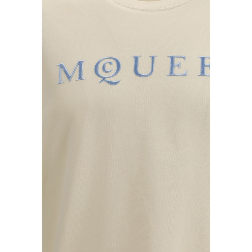 Alexander McQueen T-Shirt in cotone beige