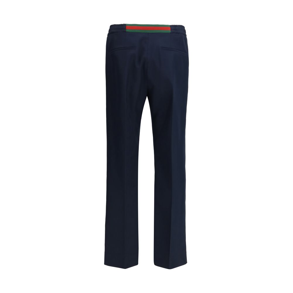 Gucci Pantaloni Casual in Poliestere Blu