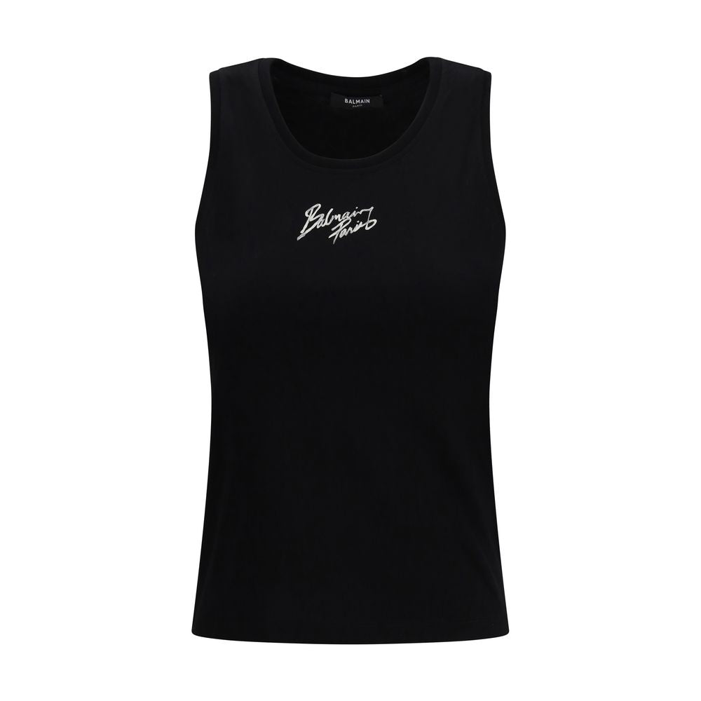 Débardeur Balmain en coton noir