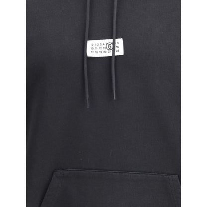 Felpa MM6 in Cotone Nero