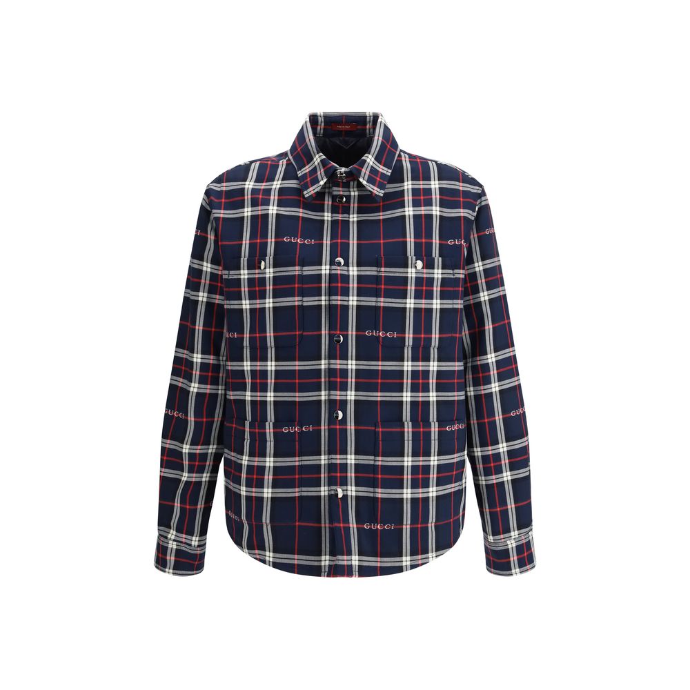 Giacche e cappotto in cotone blu Gucci
