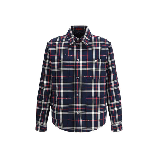 Giacche e cappotto in cotone blu Gucci