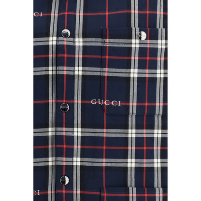 Giacche e cappotto in cotone blu Gucci