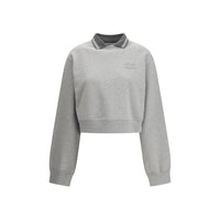 Miu Miu Felpa in cotone grigio