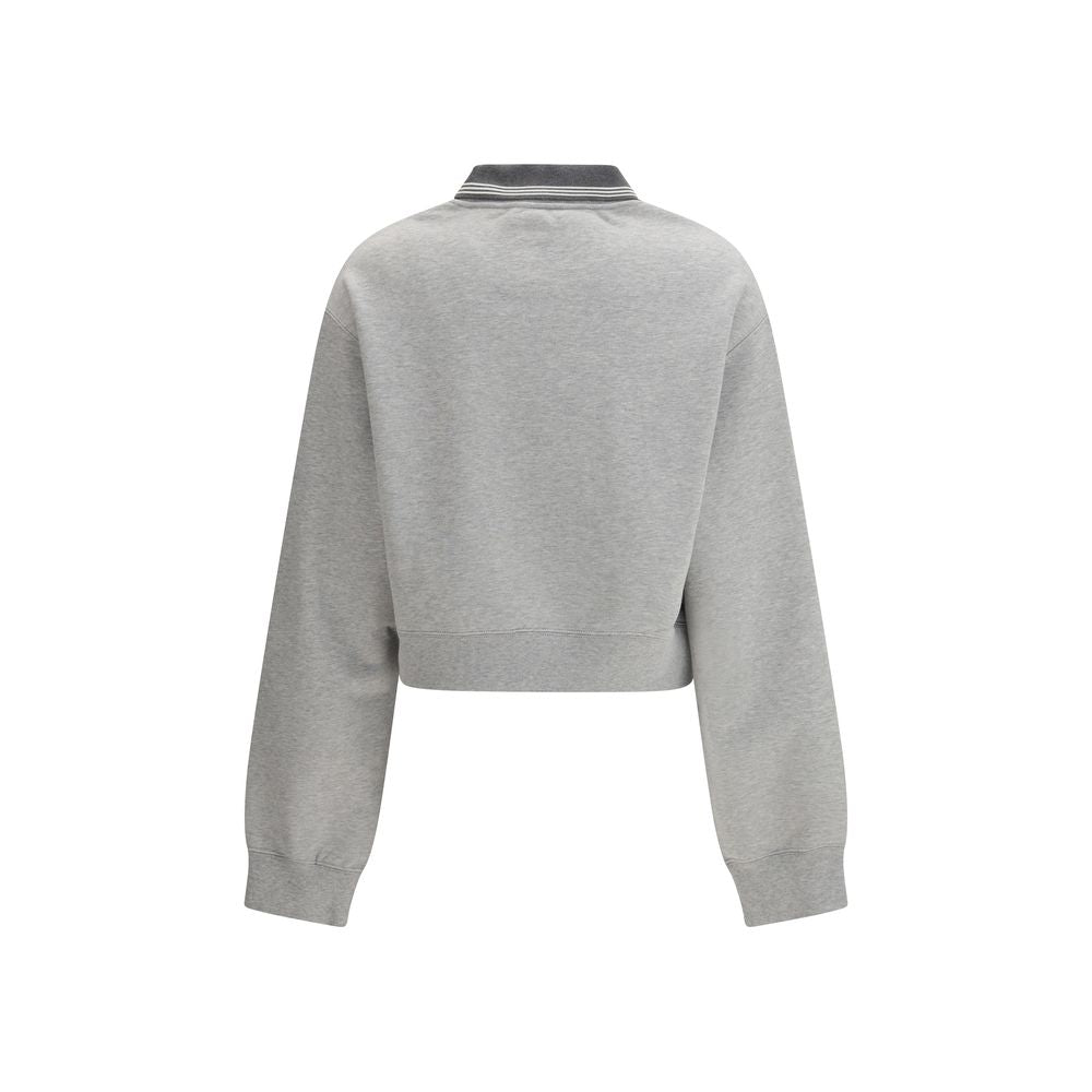 Miu Miu Felpa in cotone grigio