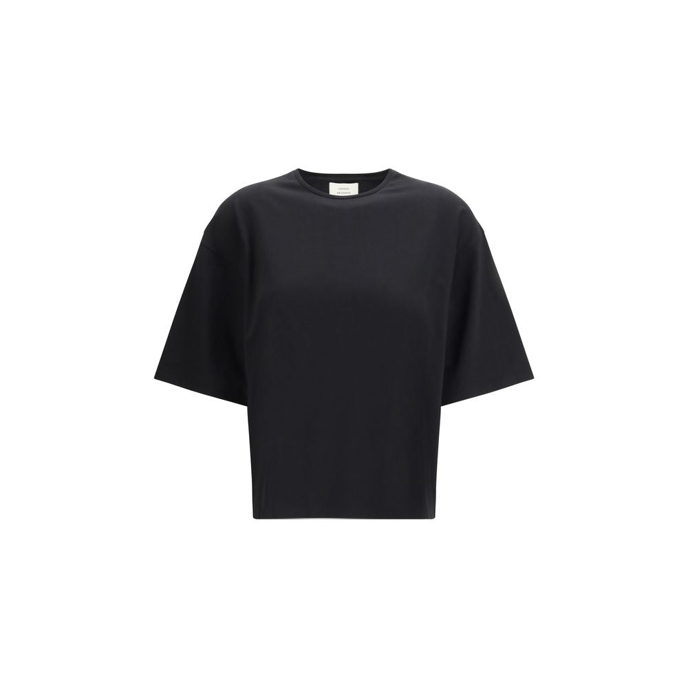 T-Shirt Nera in Cotone Loulou De Saison