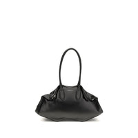 Borsa a tracolla Alexander McQueen in pelle di vitello nera Bos Taurus