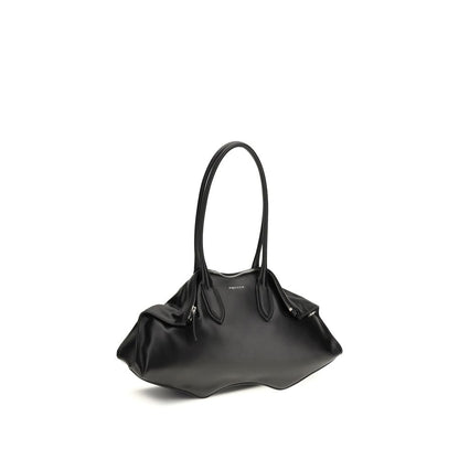 Borsa a tracolla Alexander McQueen in pelle di vitello nera Bos Taurus