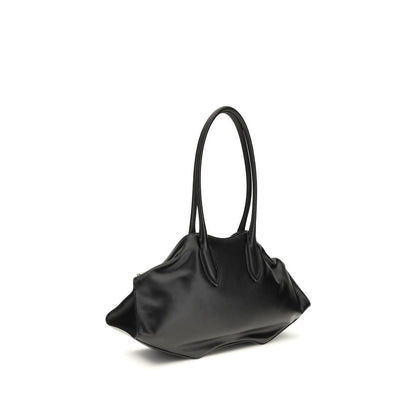 Borsa a tracolla Alexander McQueen in pelle di vitello nera Bos Taurus