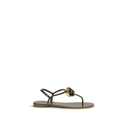 Sandali Giuseppe Zanotti marroni in acciaio inossidabile