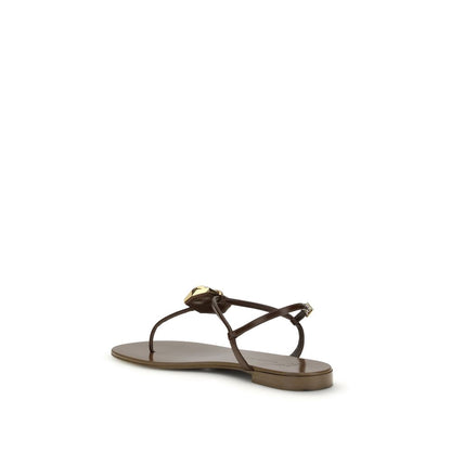 Sandali Giuseppe Zanotti marroni in acciaio inossidabile