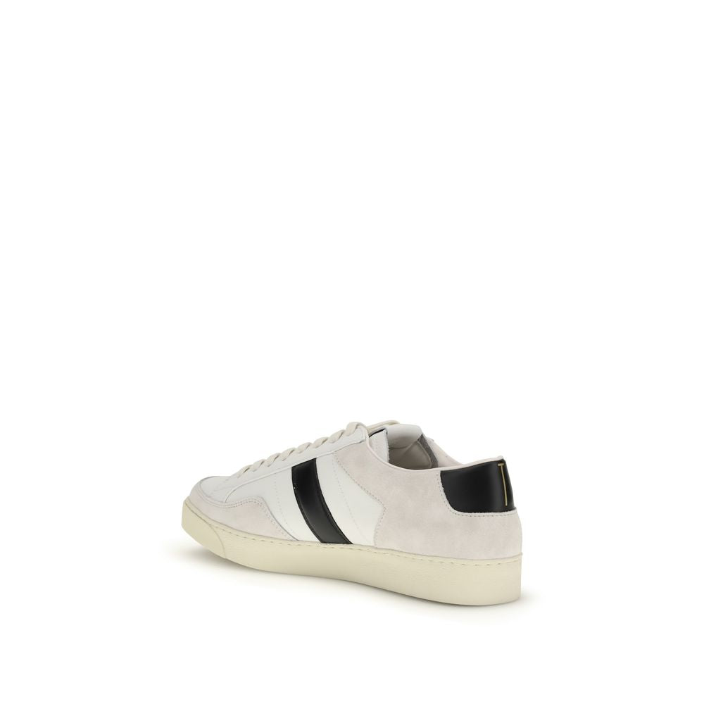 Tom Ford Sneakers in Pelle di Vitello Bianca Bos Taurus