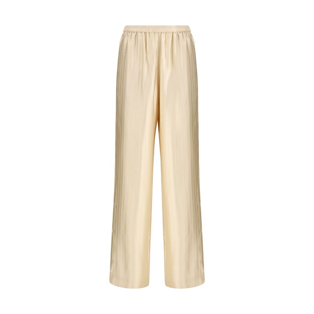Pantalon Décontracté Loulou De Saison Beige En Viscose