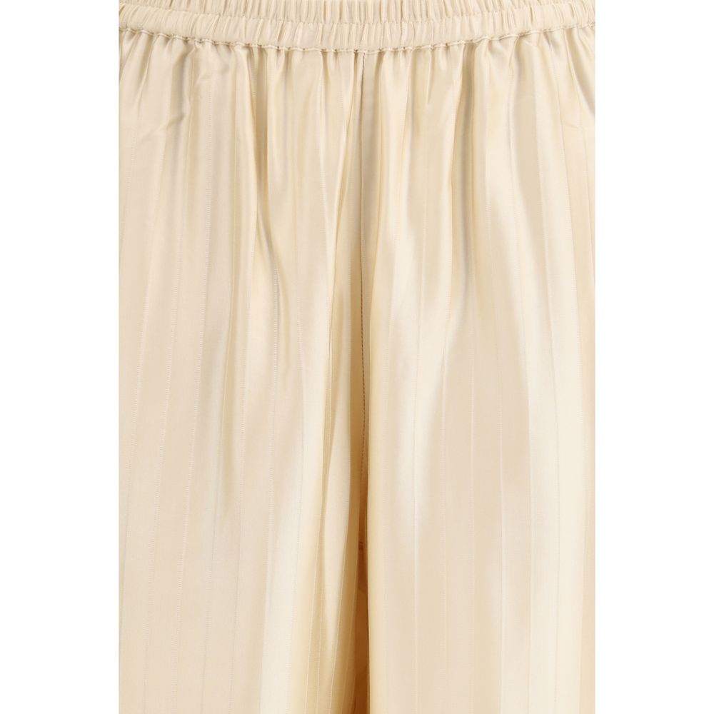 Pantalon Décontracté Loulou De Saison Beige En Viscose