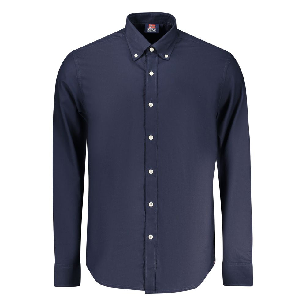 Norvegia 1963 Camicia da Uomo in Cotone Blu