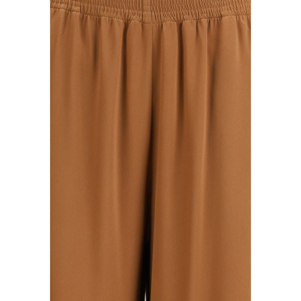 Pantalon décontracté marron en viscose Fabiana Filippi