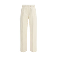 Fabiana Filippi Pantaloni Casual Beige in Cotone