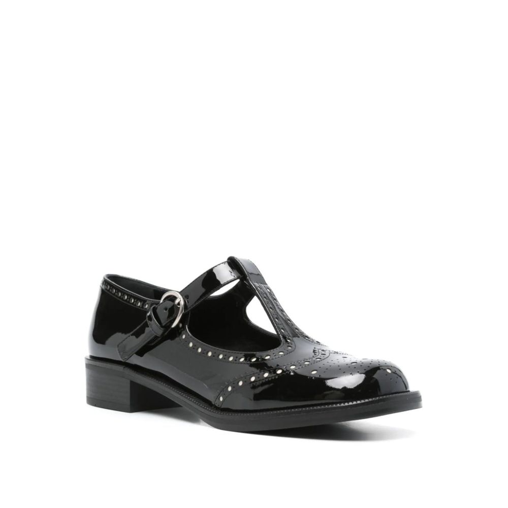 Ballerine in vitello nero Miu Miu