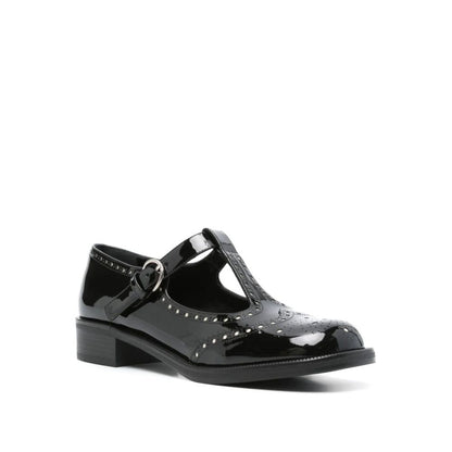 Ballerine in vitello nero Miu Miu
