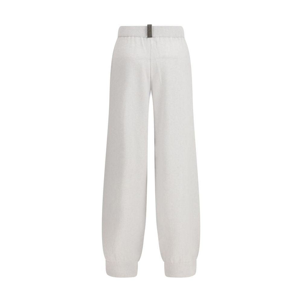 Fabiana Filippi Pantaloni Casual in Lana e Felpa Grigia