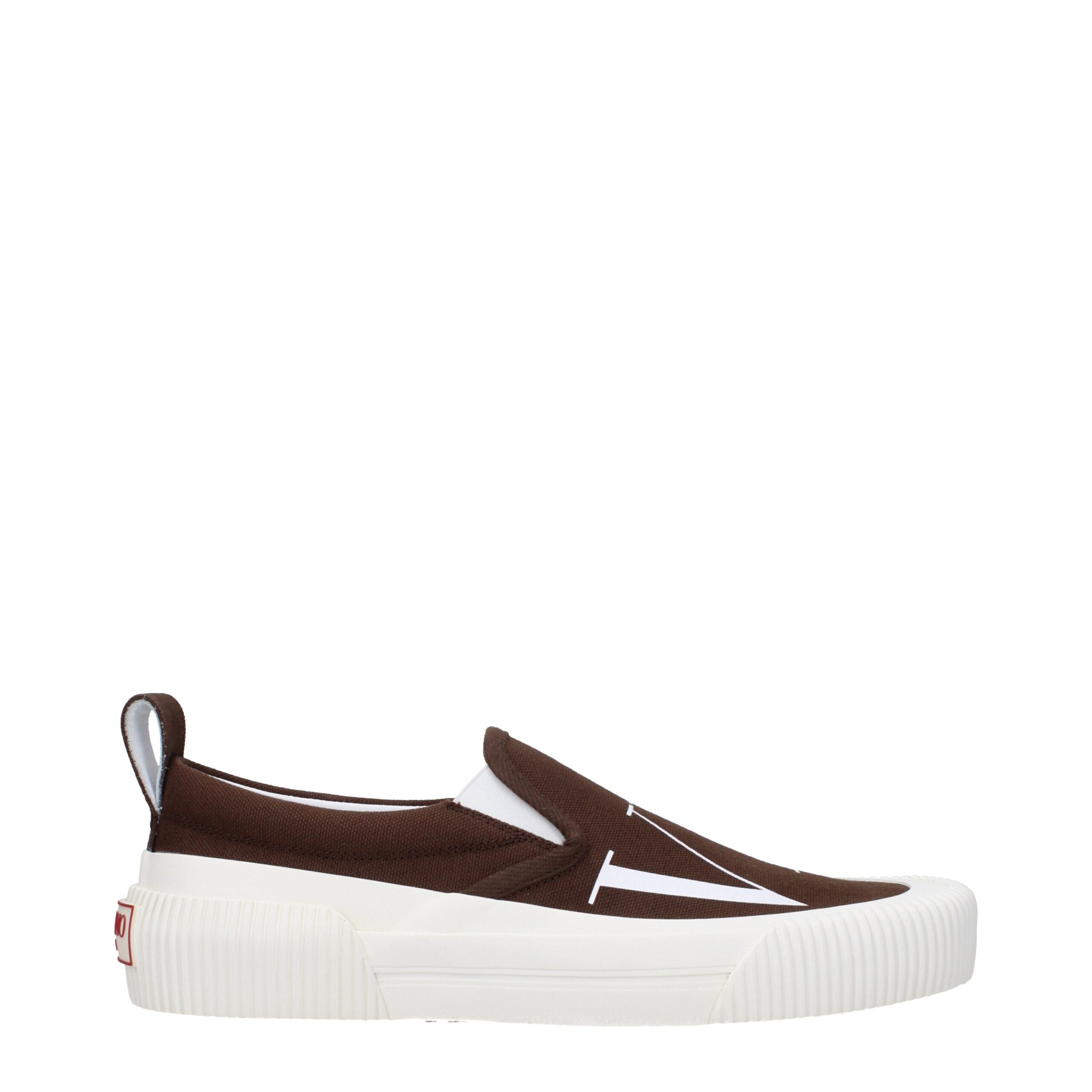 Mocassins à enfiler Valentino Garavani en tissu marron