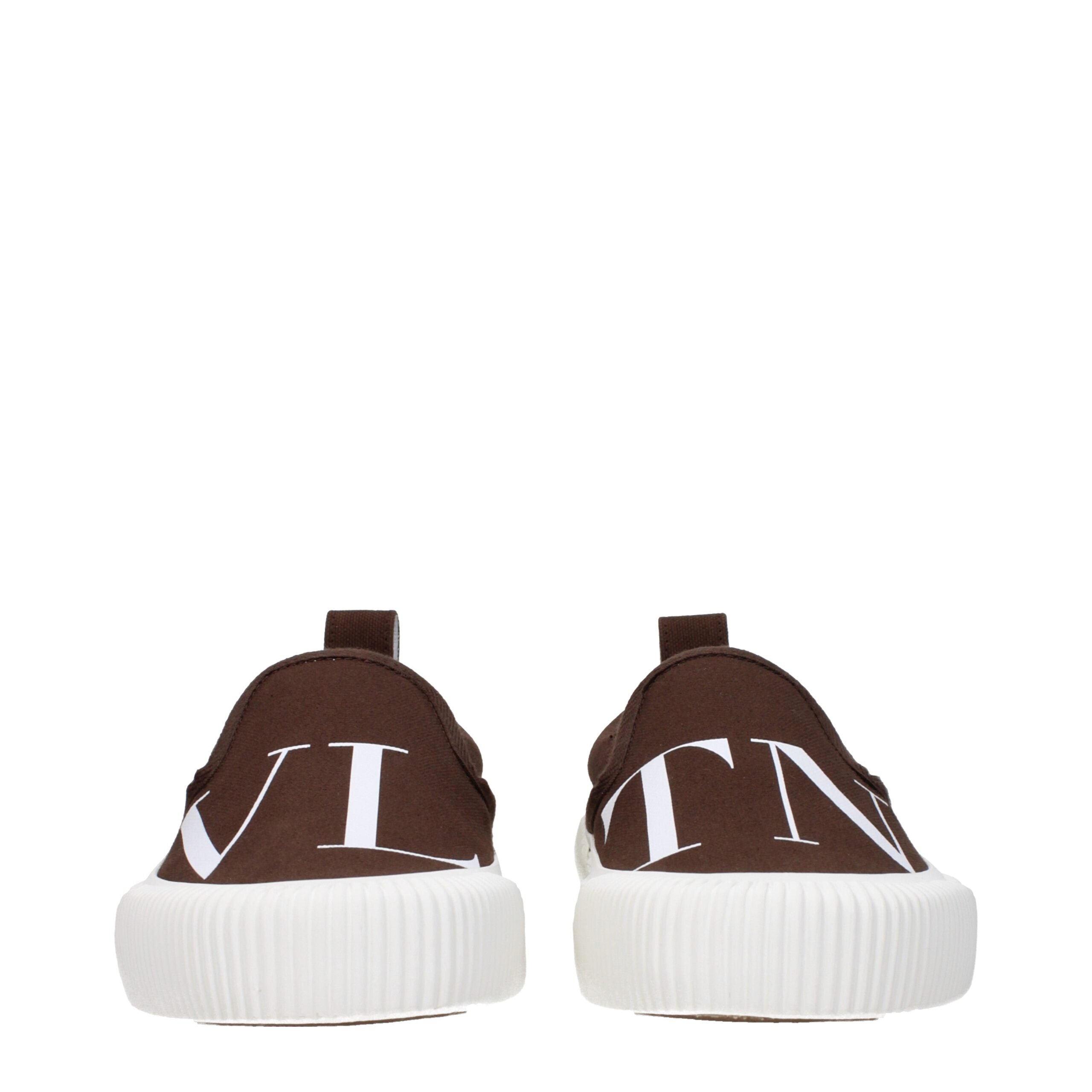 Mocassins à enfiler Valentino Garavani en tissu marron