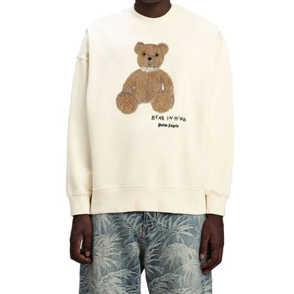 Sweat-shirt en coton blanc Palm Angels