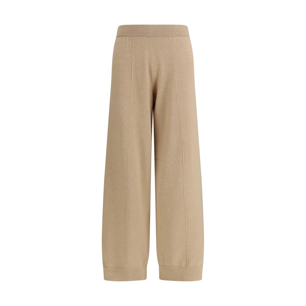 Fabiana Filippi Pantaloni Casual in Pile di Lana Beige