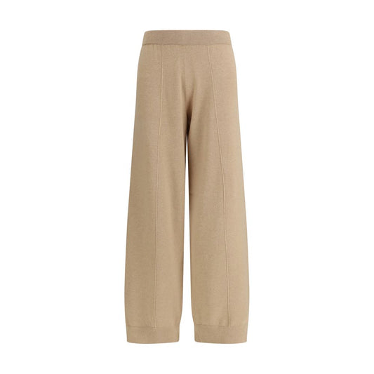 Fabiana Filippi Pantaloni Casual in Pile di Lana Beige