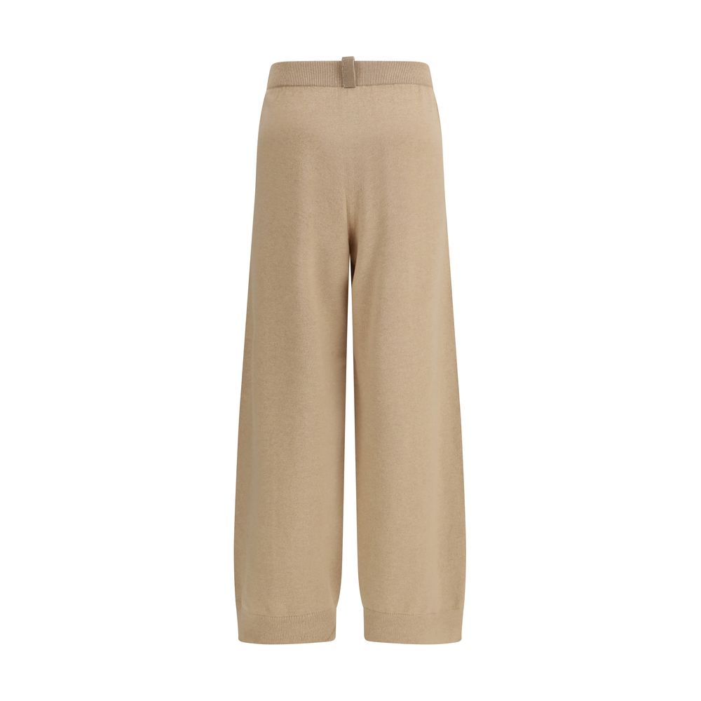 Fabiana Filippi Pantaloni Casual in Pile di Lana Beige