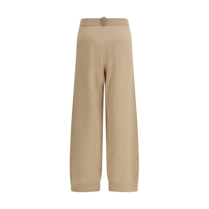 Fabiana Filippi Pantaloni Casual in Pile di Lana Beige