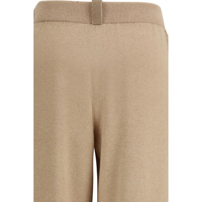 Fabiana Filippi Pantaloni Casual in Pile di Lana Beige