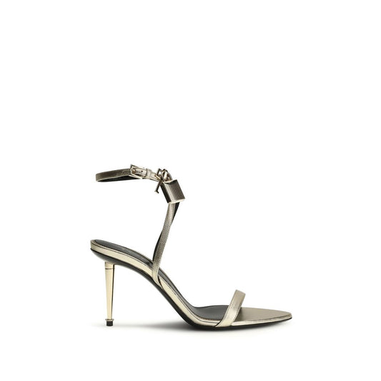 Sandali Tom Ford Gold Calf Leather Bos Taurus con Tacco a Stiletto