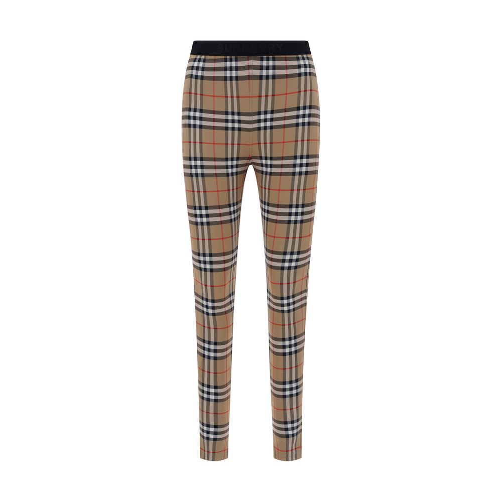Legging en polyamide marron Burberry