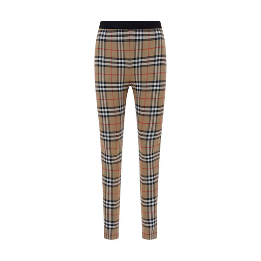 Leggings Burberry marrone in poliammide