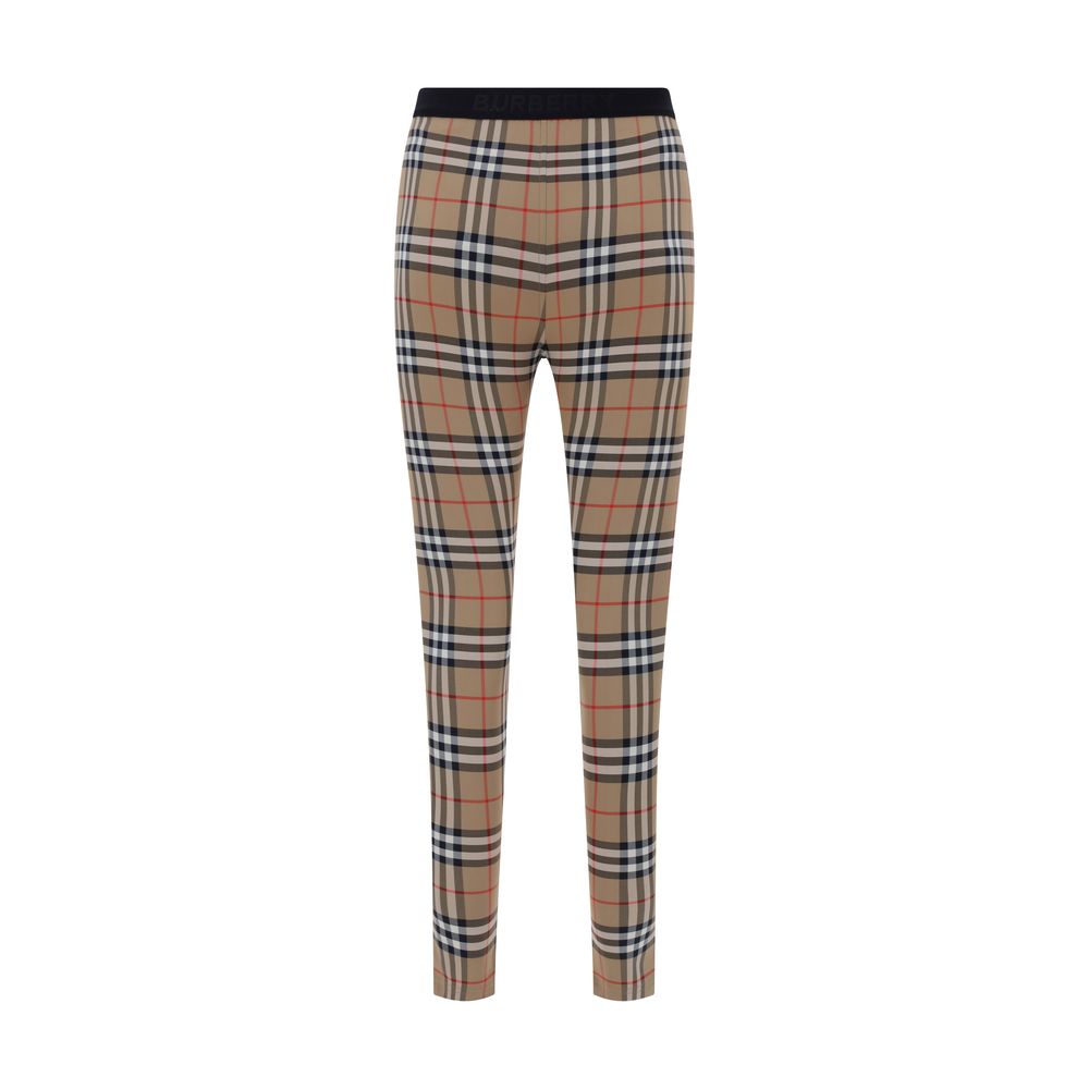 Legging en polyamide marron Burberry